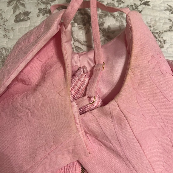 Lilly Pulitzer Willalynn Stretch Bow Dress Conch Shell Pink Jacquard - Picture 7 of 7